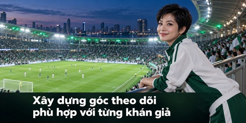Xây dựng góc theo dõi phù hợp với từng khán giả